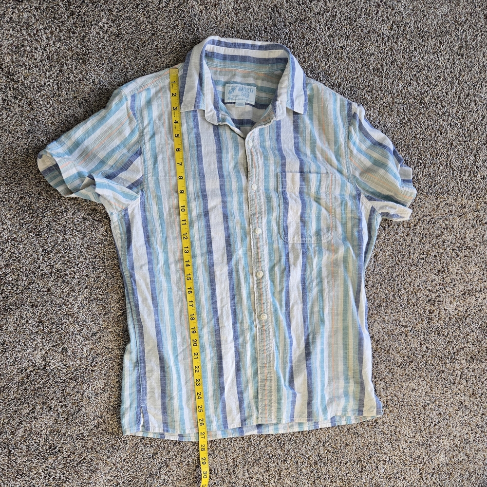 Striped Short Sleeve 2 Shirts AEO men's M - Picture 3 of 8